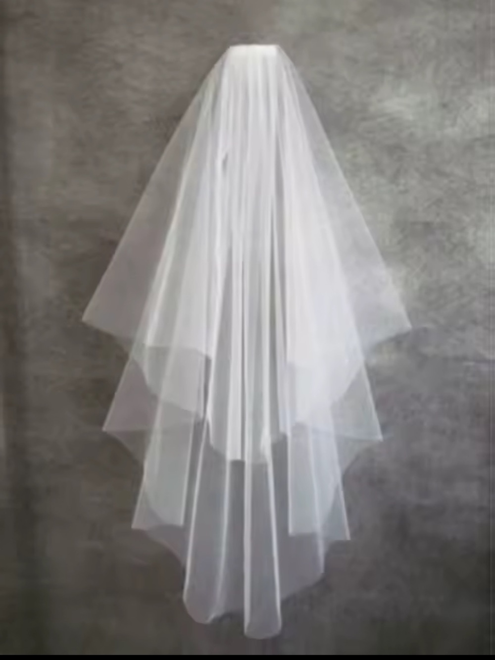 Classic White Tiered Bridal Veil